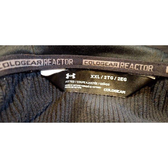 Under Armour Men's ColdGear Reactor Pullover Hoodie. Size XXL Fitted Maroon/Blk - Picture 13 of 15